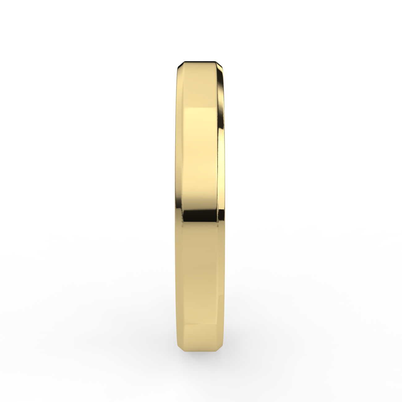 Flat Court Bevel Plain Wedding Band