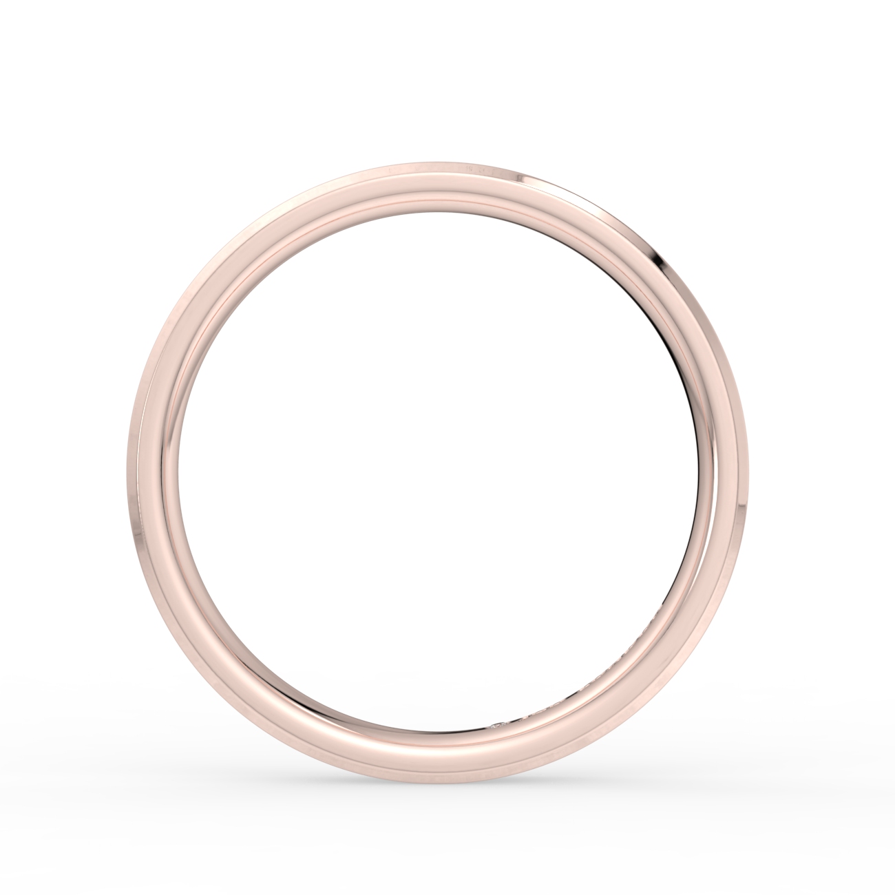 Flat Court Bevel Plain Wedding Band