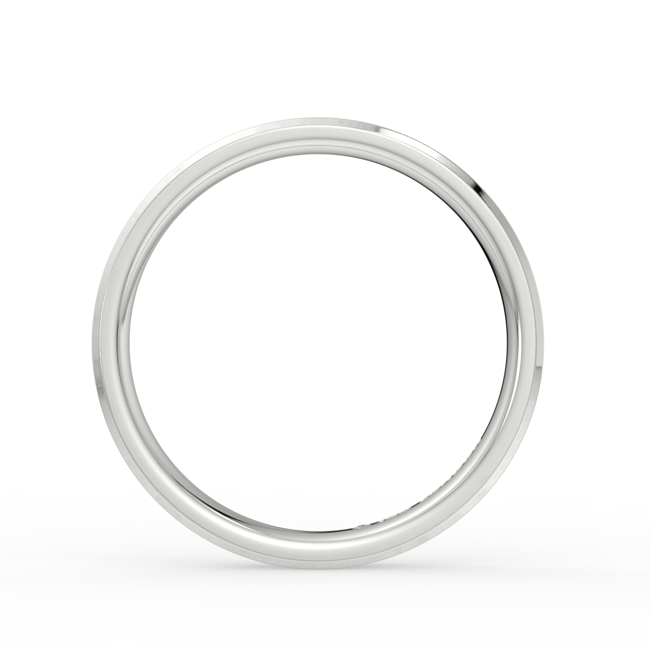 Flat Court Bevel Plain Wedding Band