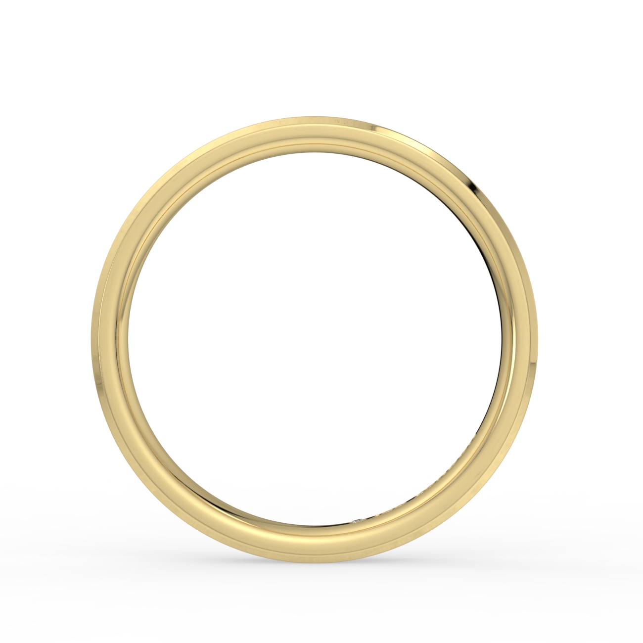 Flat Court Bevel Plain Wedding Band