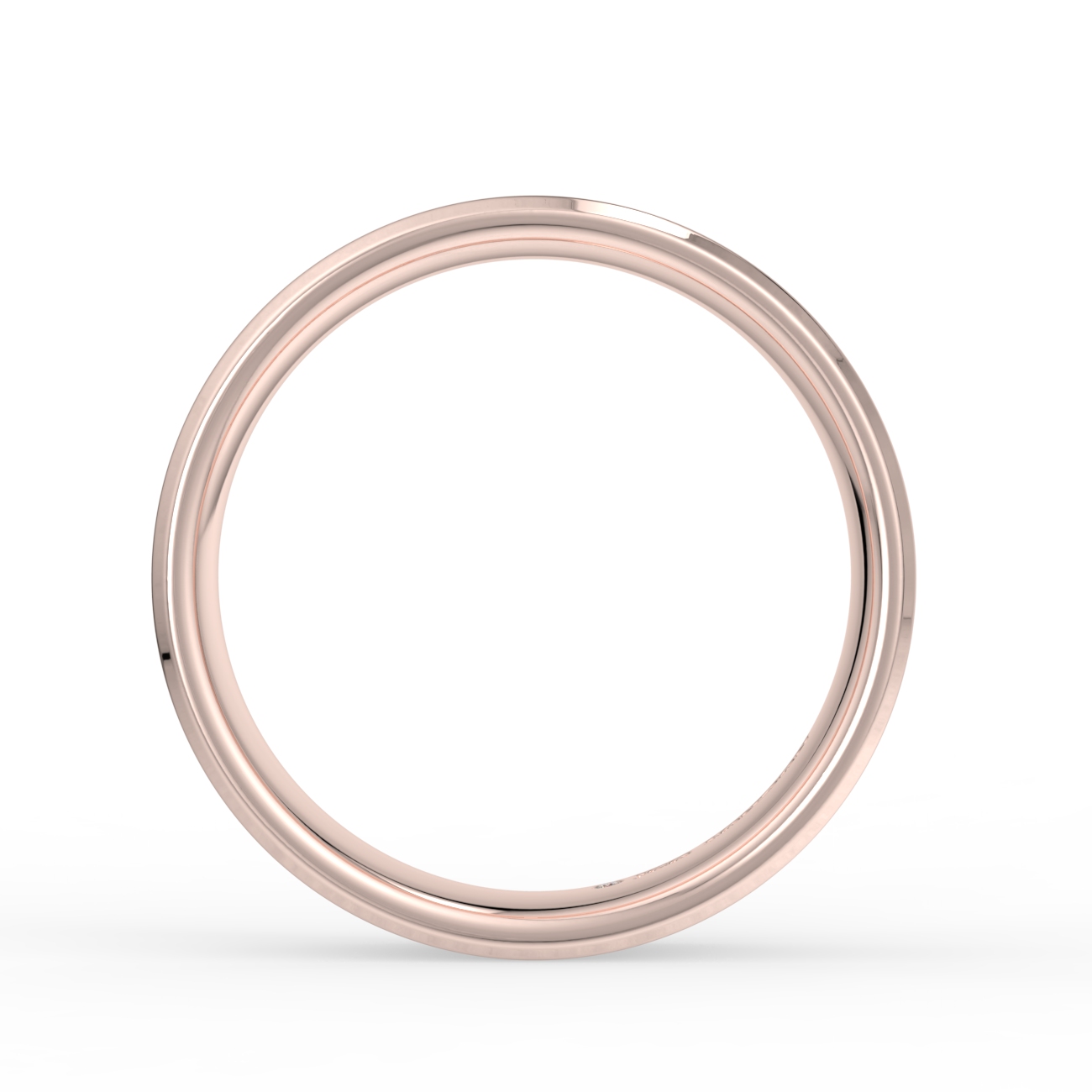 Flat Court Bevel Plain Wedding Band