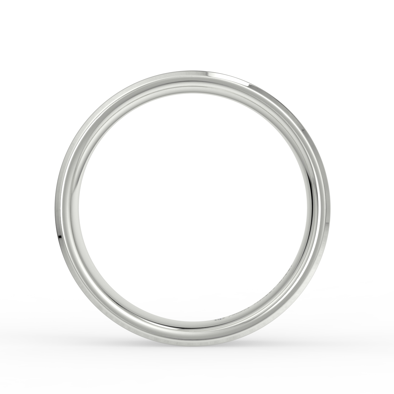 Flat Court Bevel Plain Wedding Band