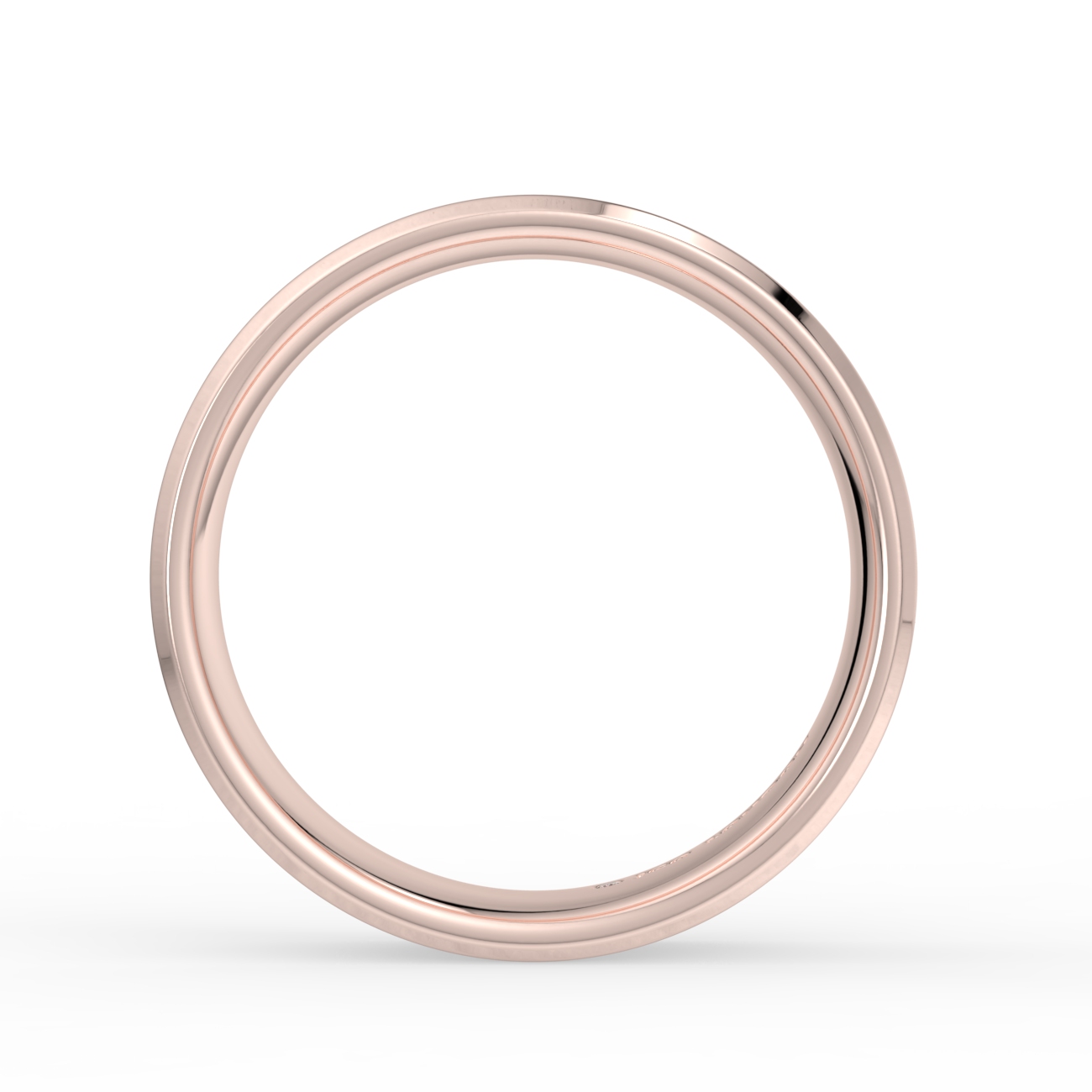 Flat Court Bevel Plain Wedding Band