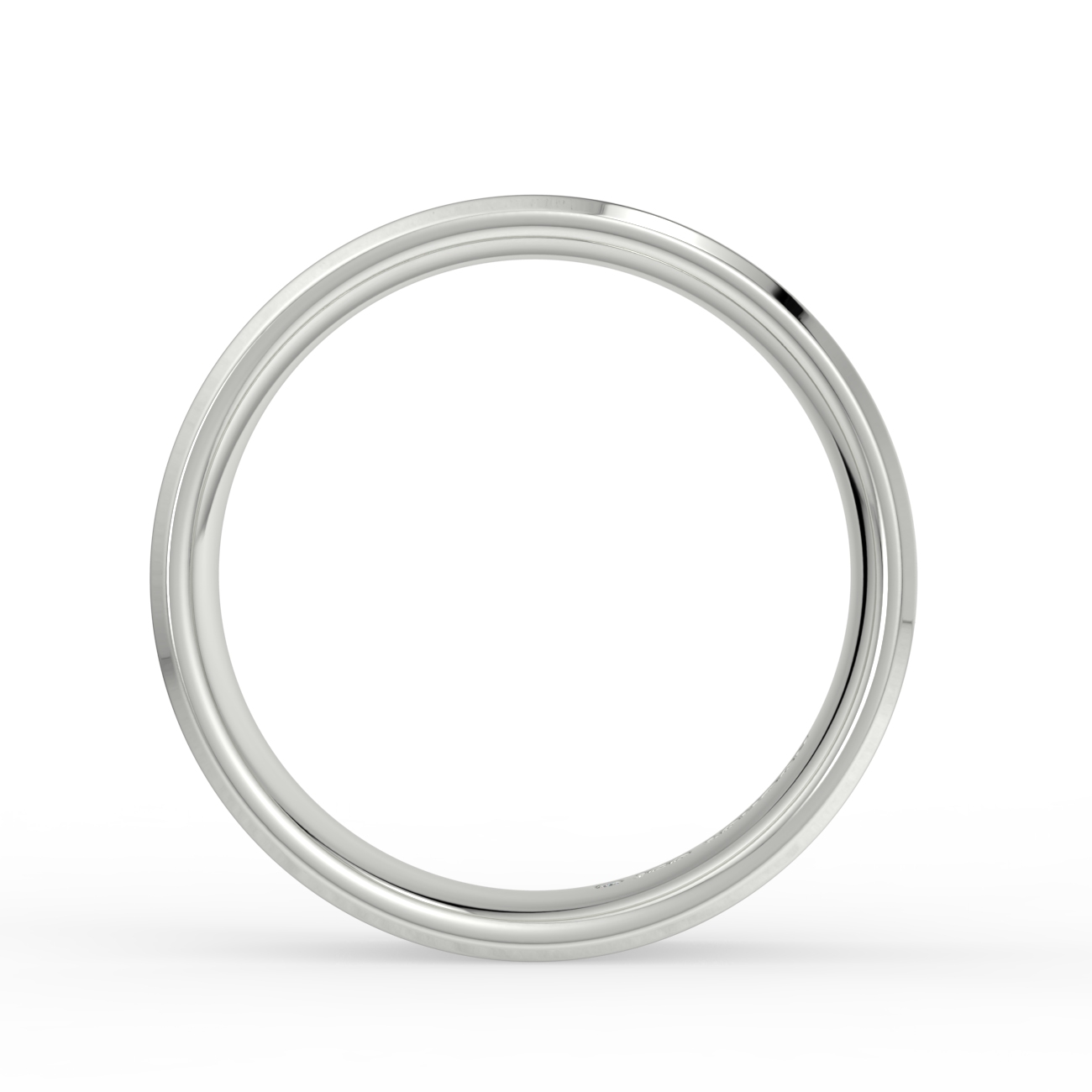 Flat Court Bevel Plain Wedding Band