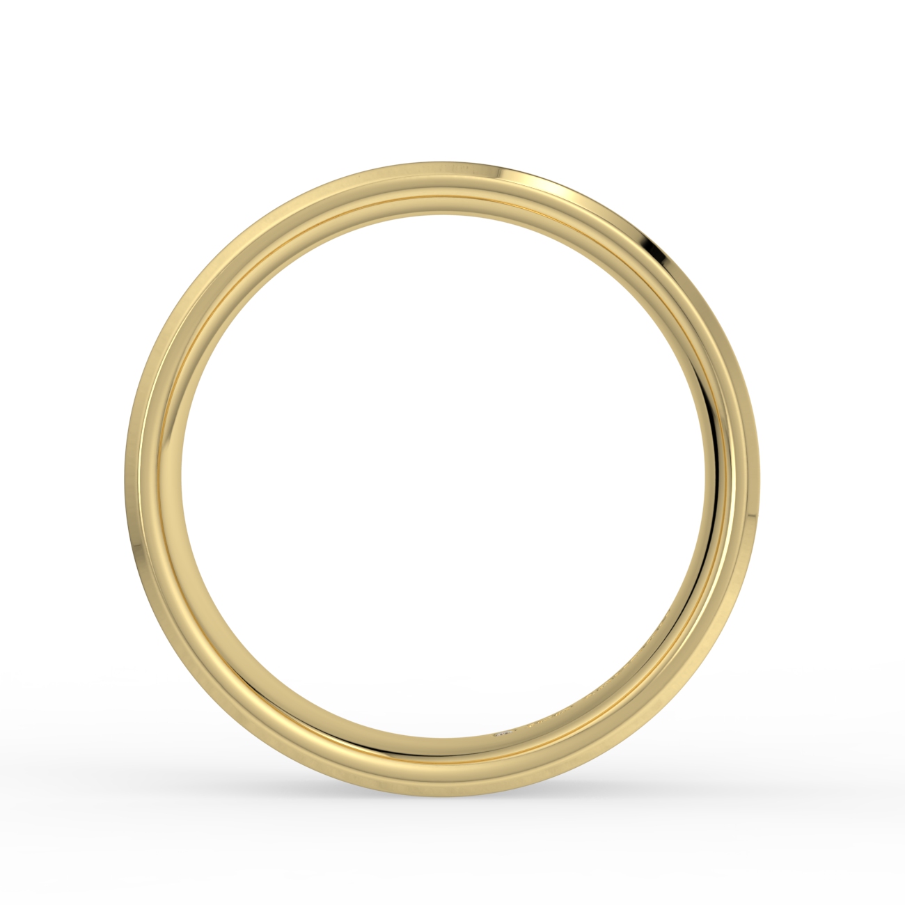 Flat Court Bevel Plain Wedding Band