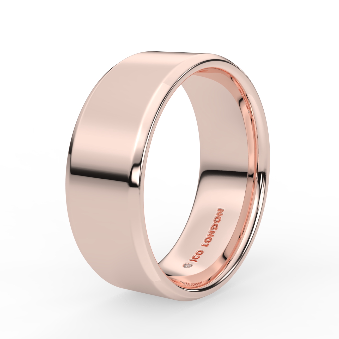 Flat Court Bevel Plain Wedding Band