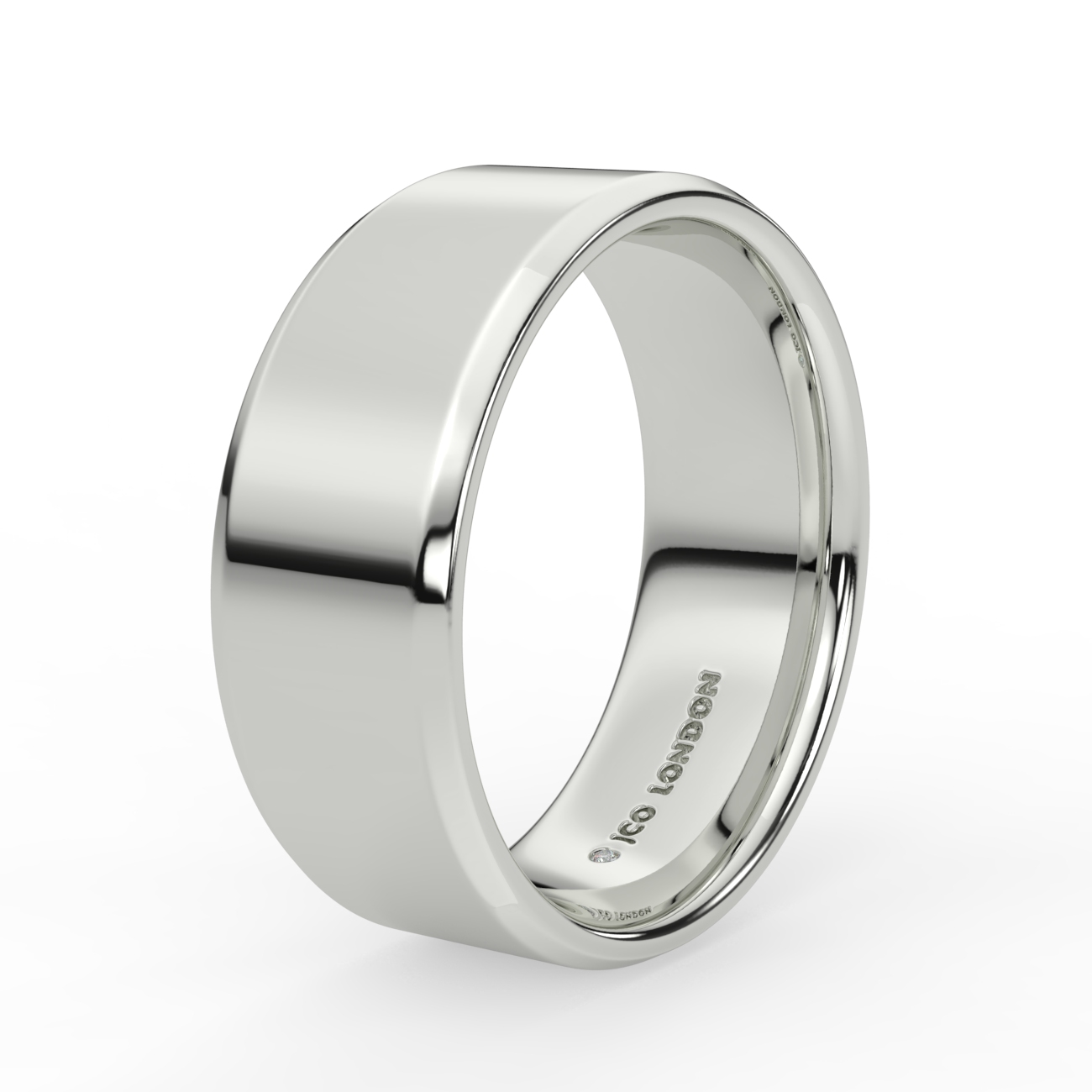Flat Court Bevel Plain Wedding Band