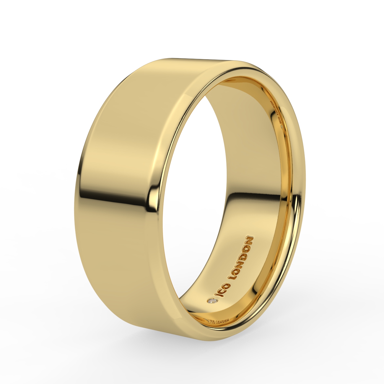 Flat Court Bevel Plain Wedding Band
