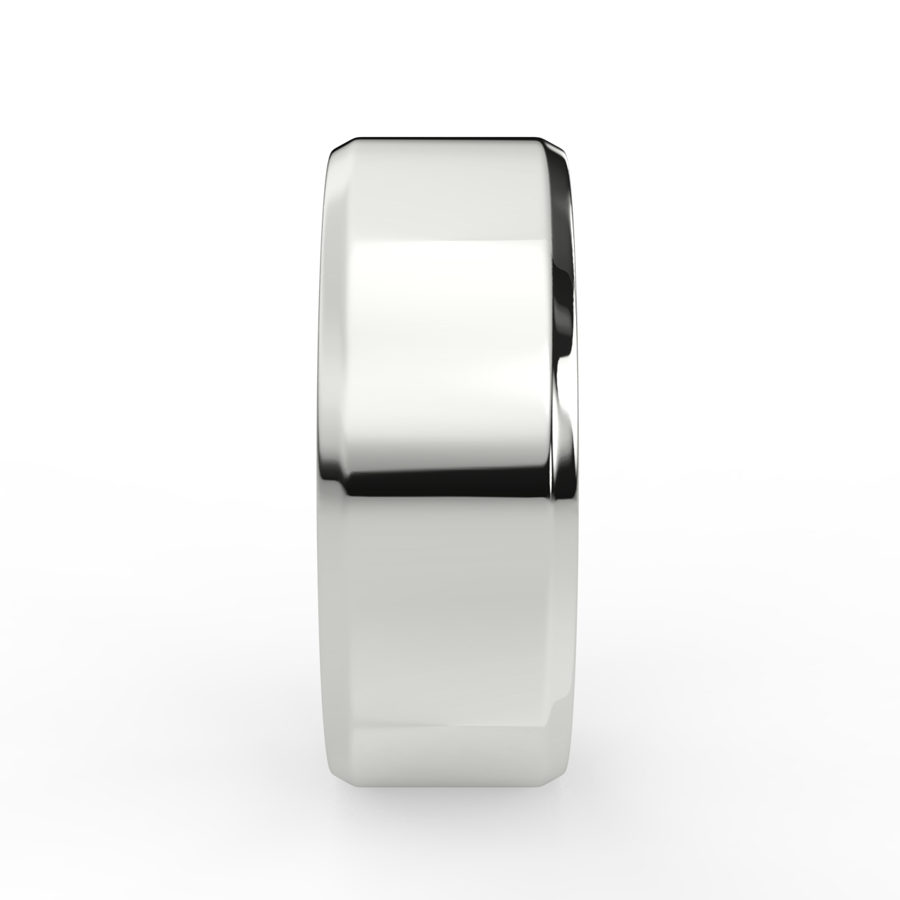 Flat Court Bevel Plain Wedding Band