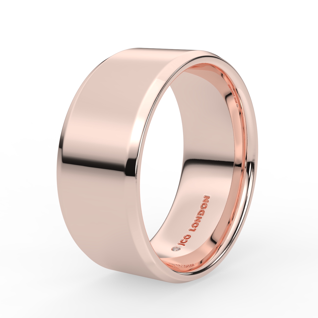 Flat Court Bevel Plain Wedding Band