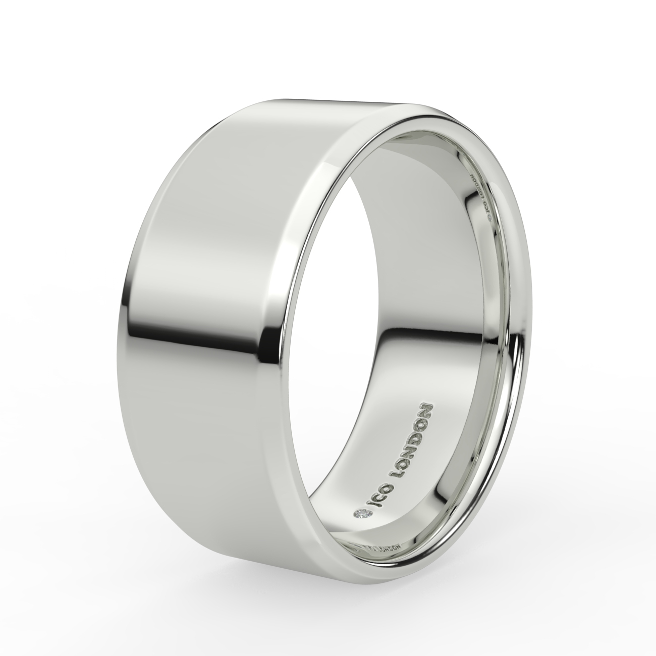Flat Court Bevel Plain Wedding Band