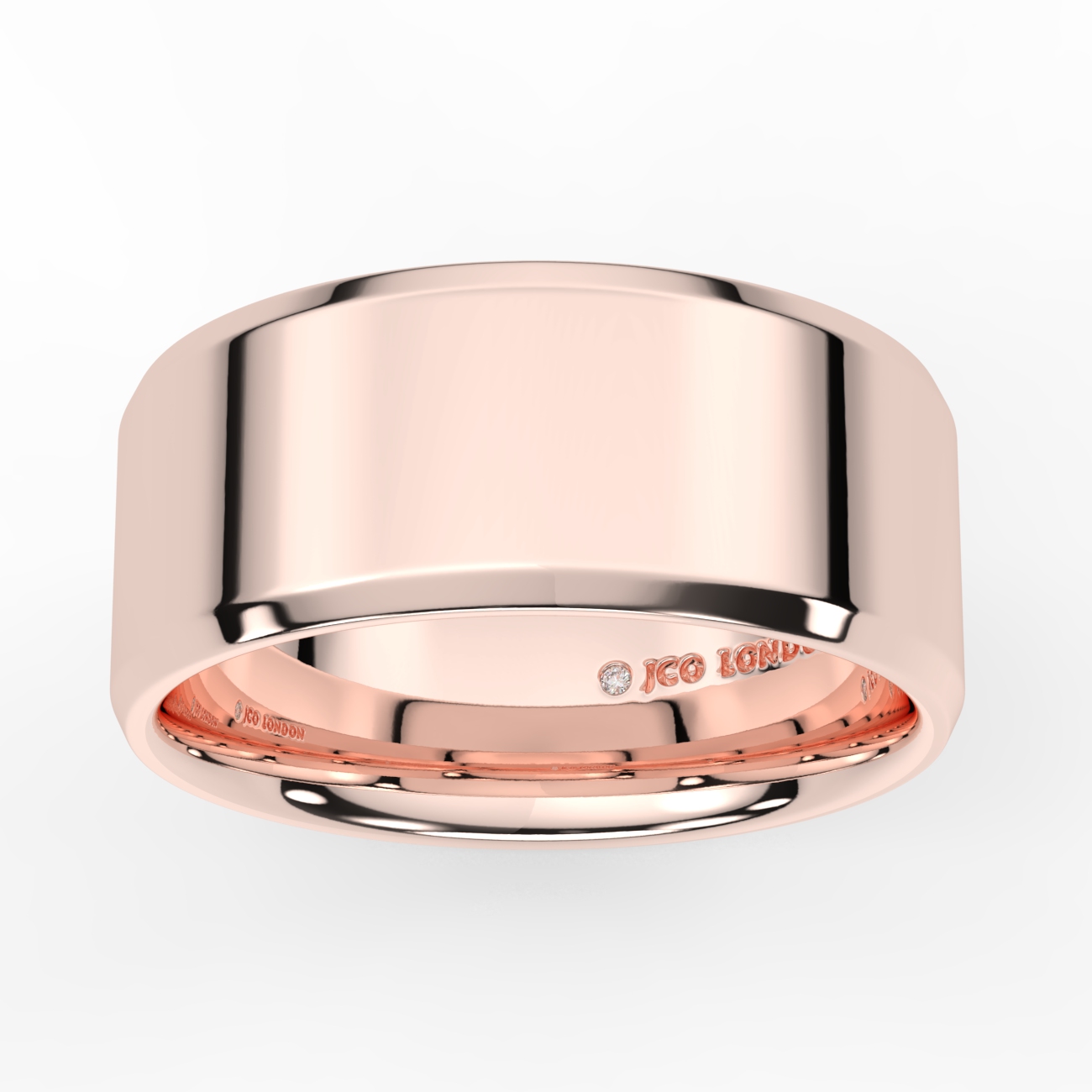Flat Court Bevel Plain Wedding Band