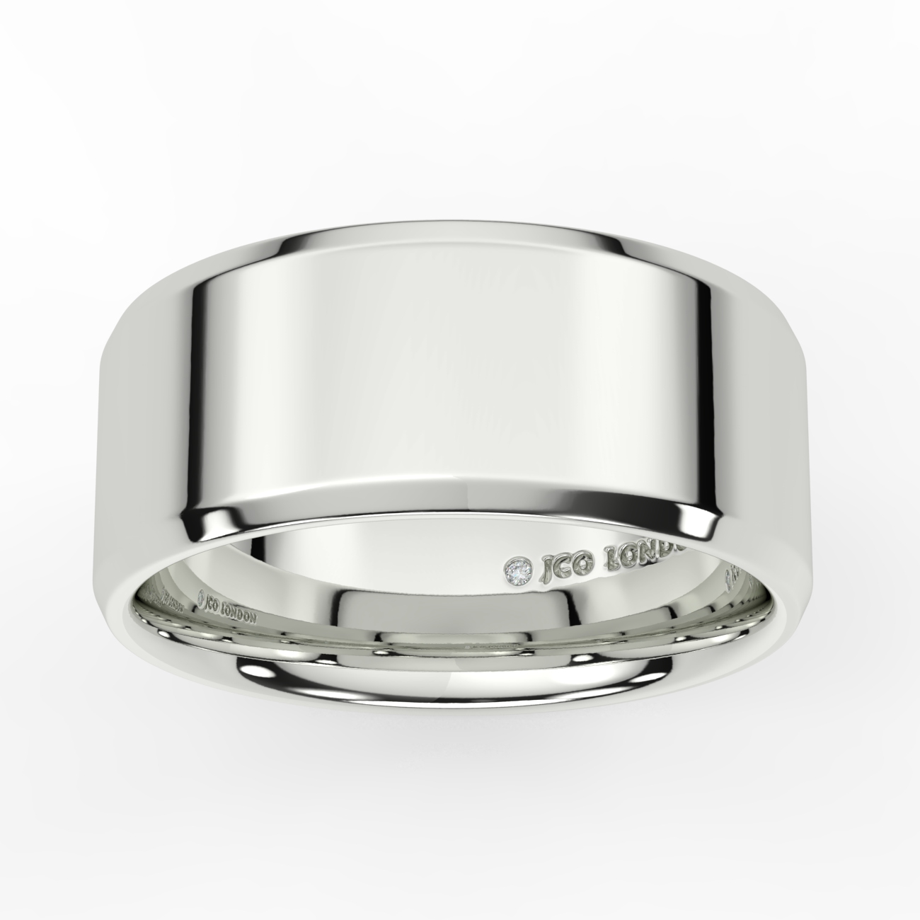 Flat Court Bevel Plain Wedding Band