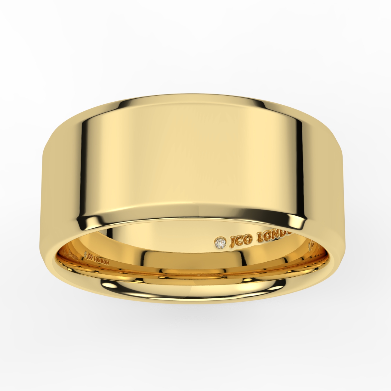 Flat Court Bevel Plain Wedding Band