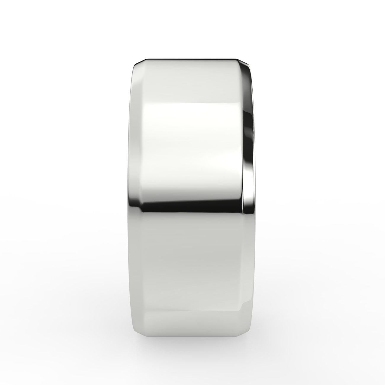 Flat Court Bevel Plain Wedding Band