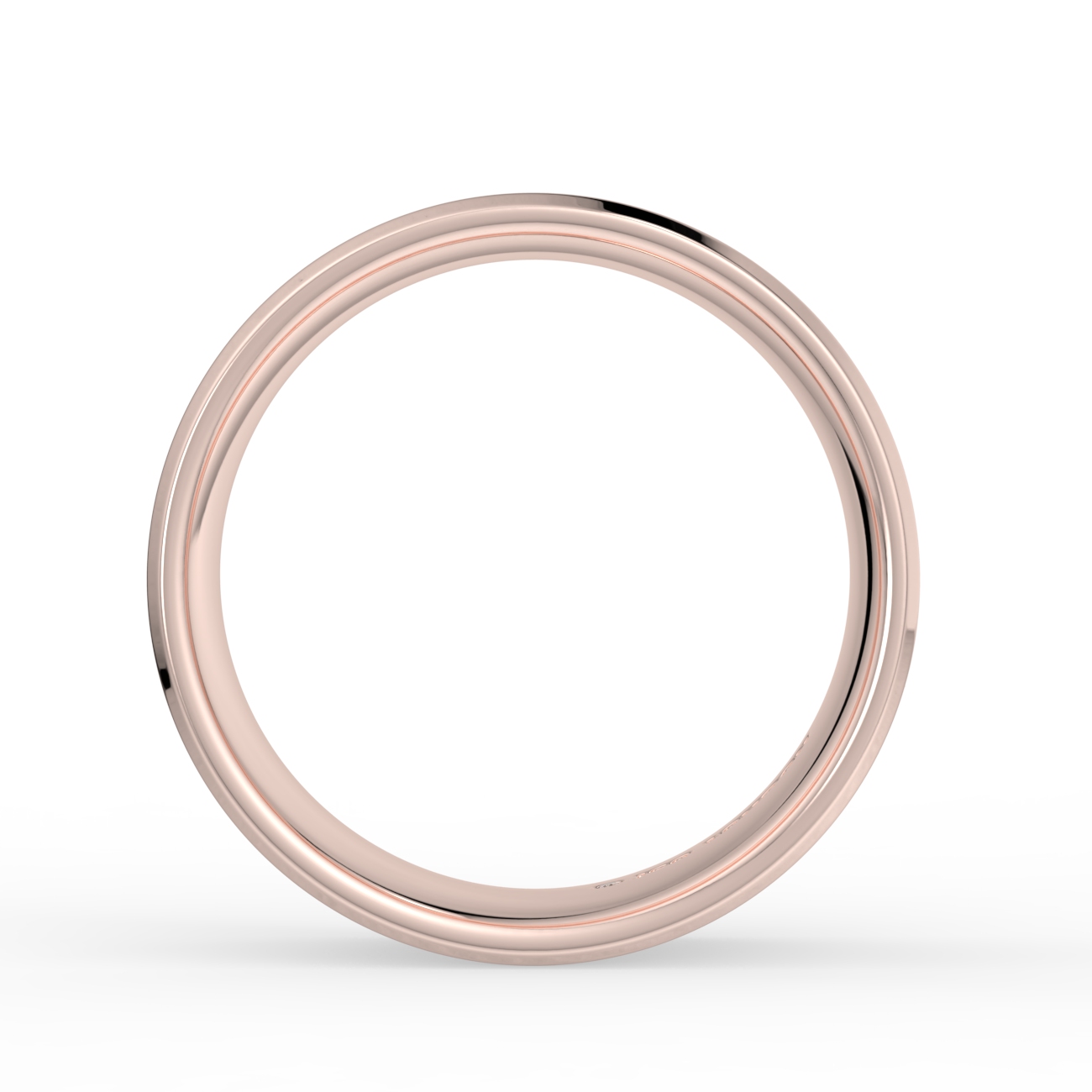 Flat Court Bevel Plain Wedding Band