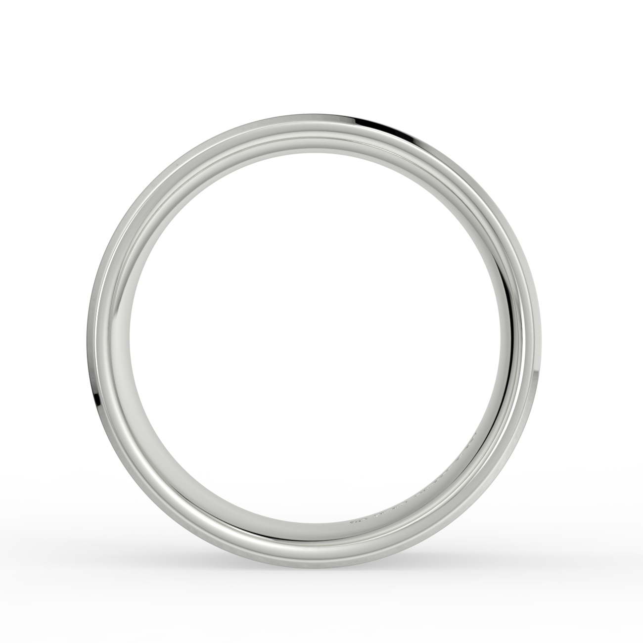 Flat Court Bevel Plain Wedding Band