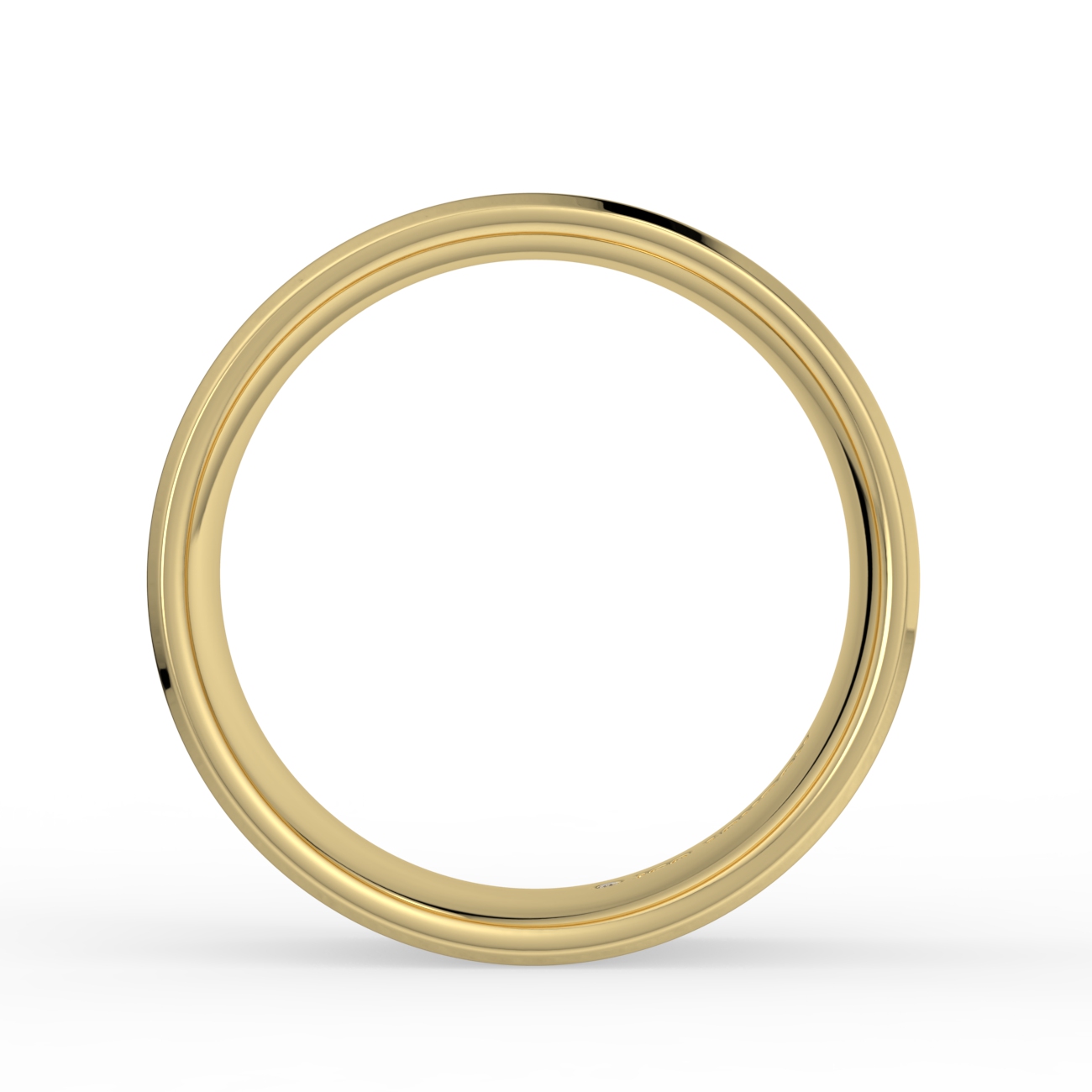 Flat Court Bevel Plain Wedding Band