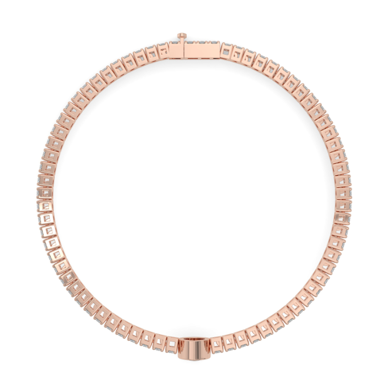 0.3 carat Lab Grown Single Pear, Tennis Bracelets Bezel Set/Claw In 14K Rose Gold