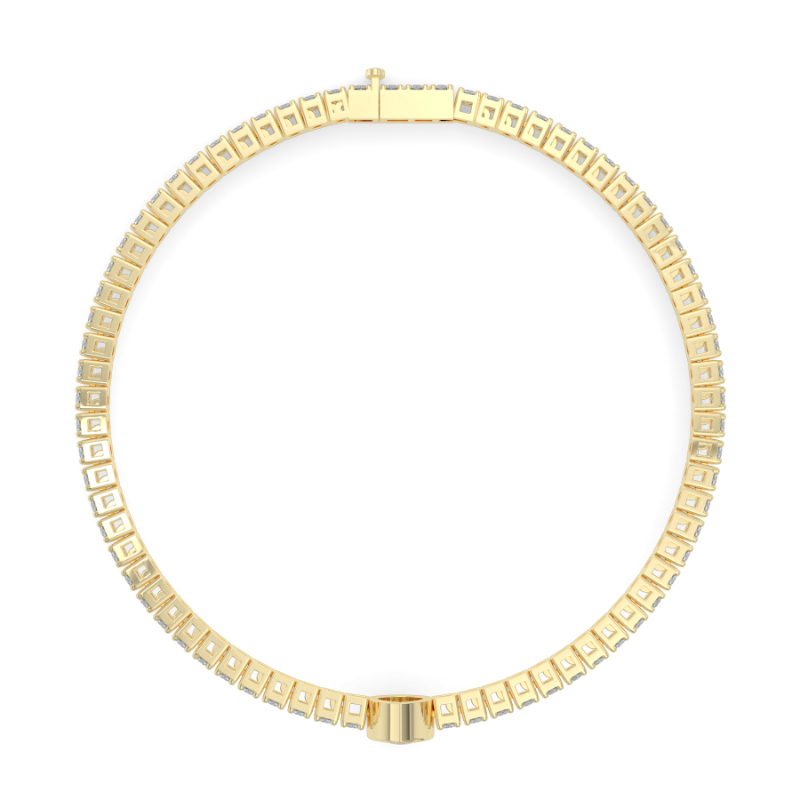 0.3 carat Lab Grown Single Pear, Tennis Bracelets Bezel Set/Claw In 9K Yellow Gold