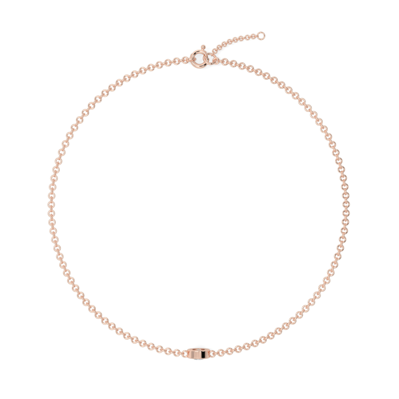 0.07 CT Lab Grown Single Diamond Bezel Bracelet Bezel Set In 14K Rose Gold