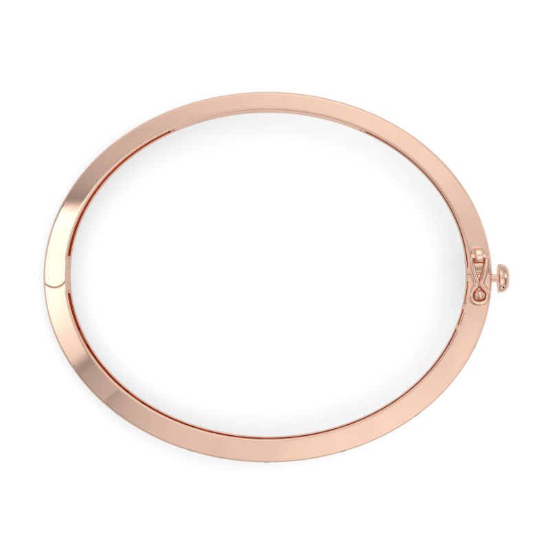 0.45 CT Lab Grown Diamond Bangle Shared Claw Set In 14K Rose Gold