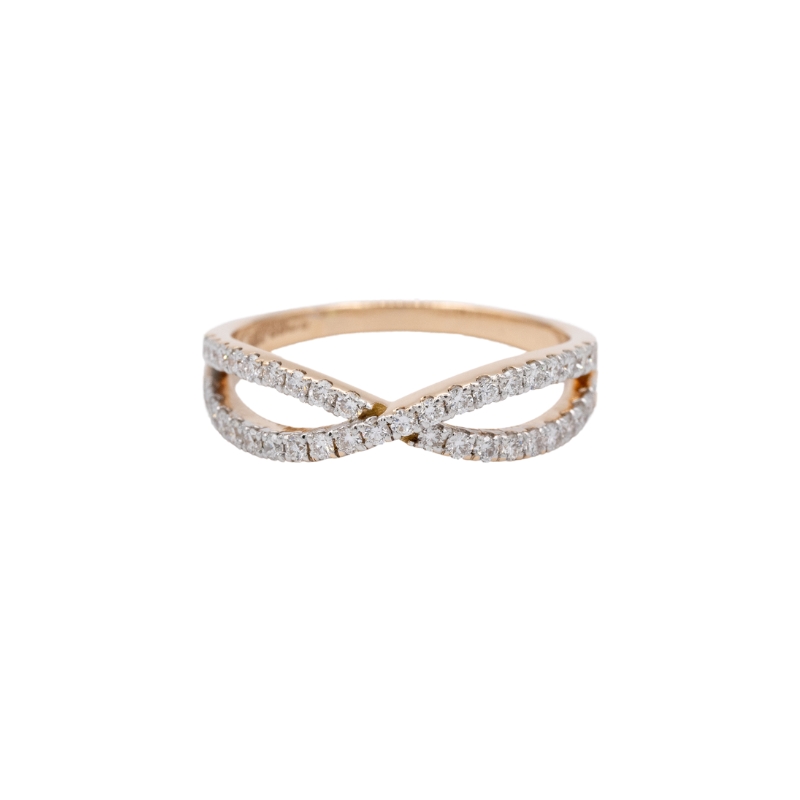 18K Rose Gold Infinity twist band