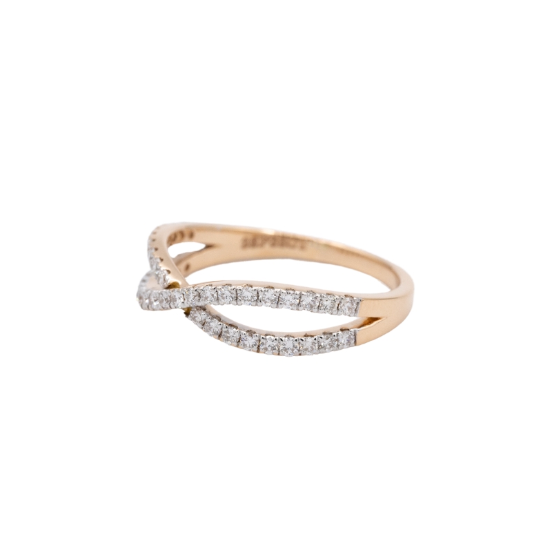 18K Rose Gold Infinity twist band