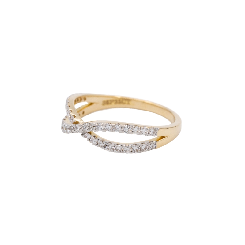 18K Yellow Gold Infinity twist band