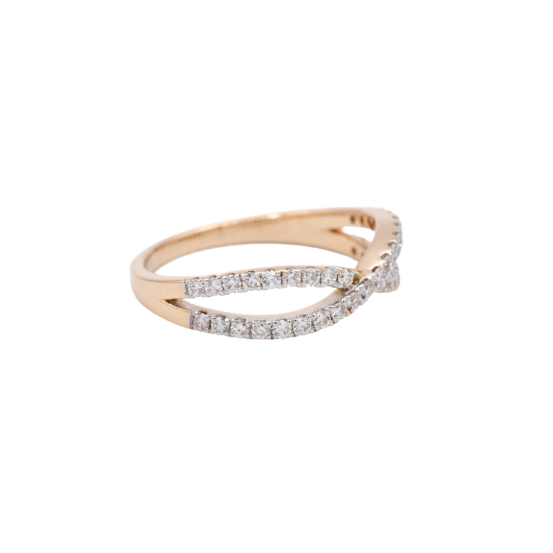 18K Rose Gold Infinity twist band