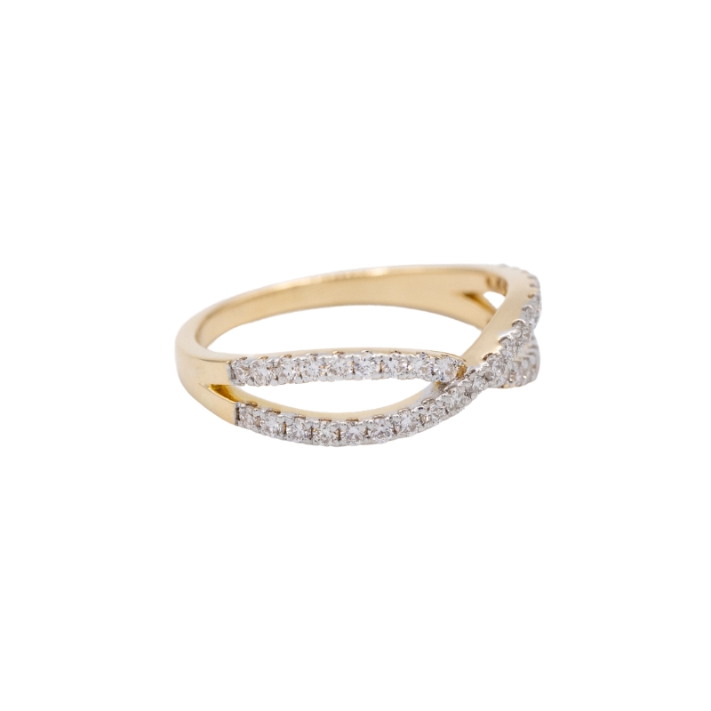 18K Yellow Gold Infinity twist band