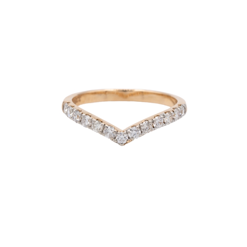 18K Rose Gold Wishbone band