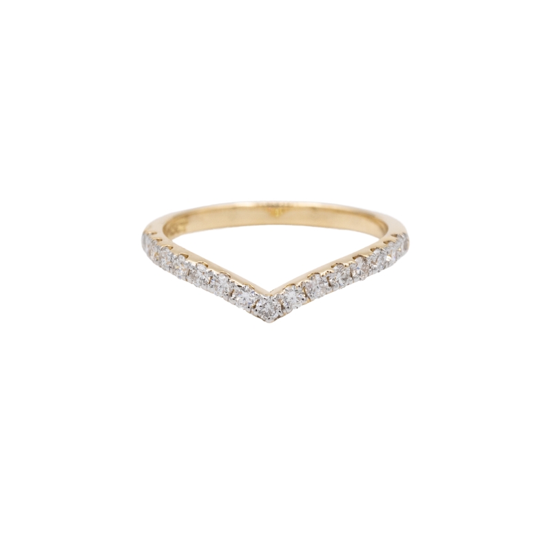 18K Yellow Gold Wishbone band