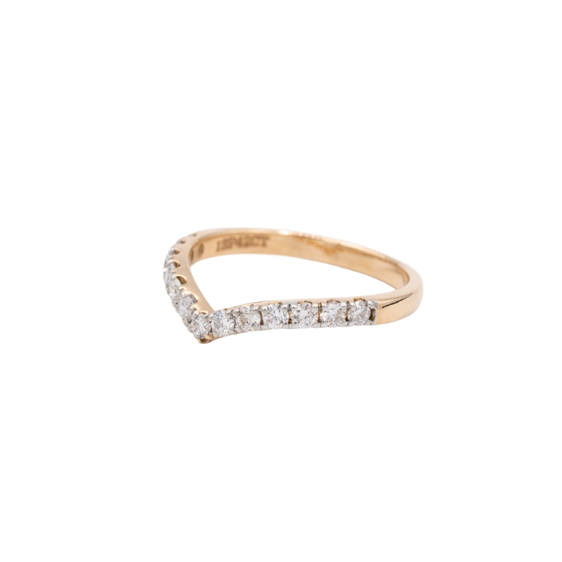 18K Rose Gold Wishbone band
