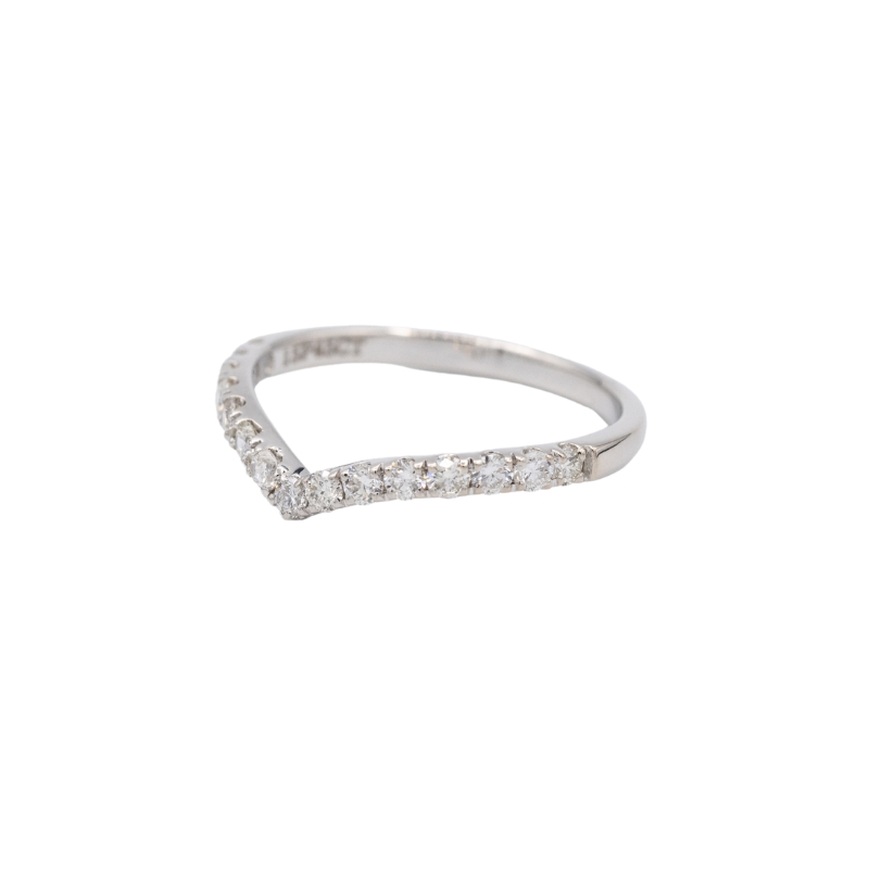 18K White Gold Wishbone band