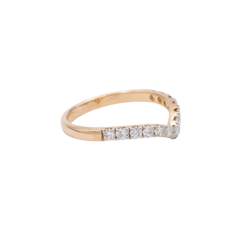 18K Rose Gold Wishbone band