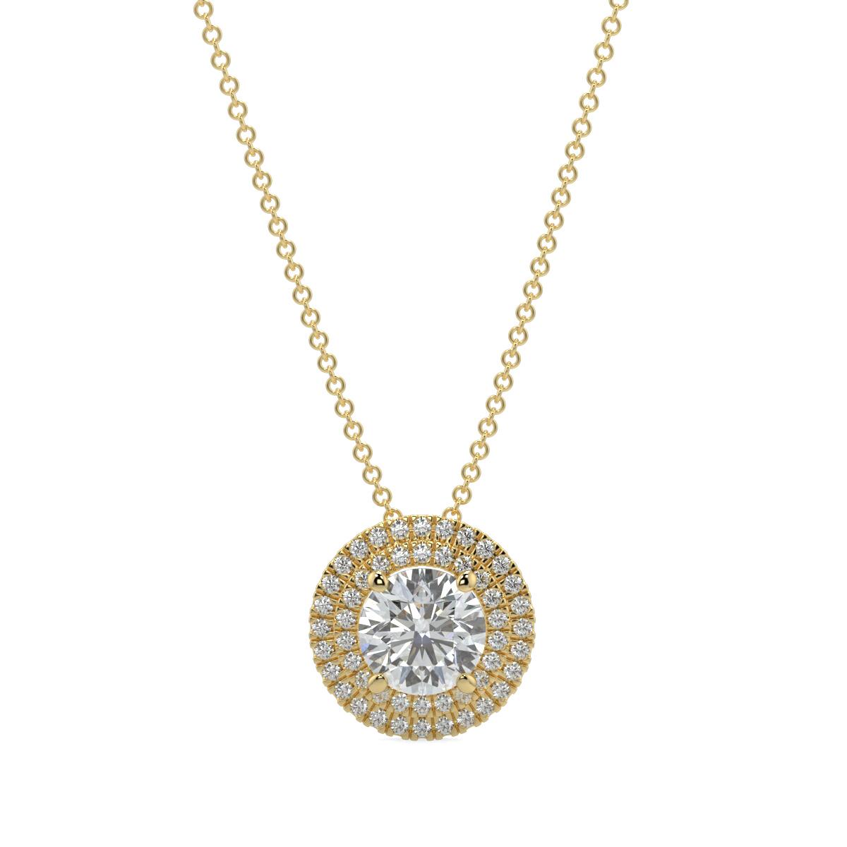 Halo Diamond Pendant