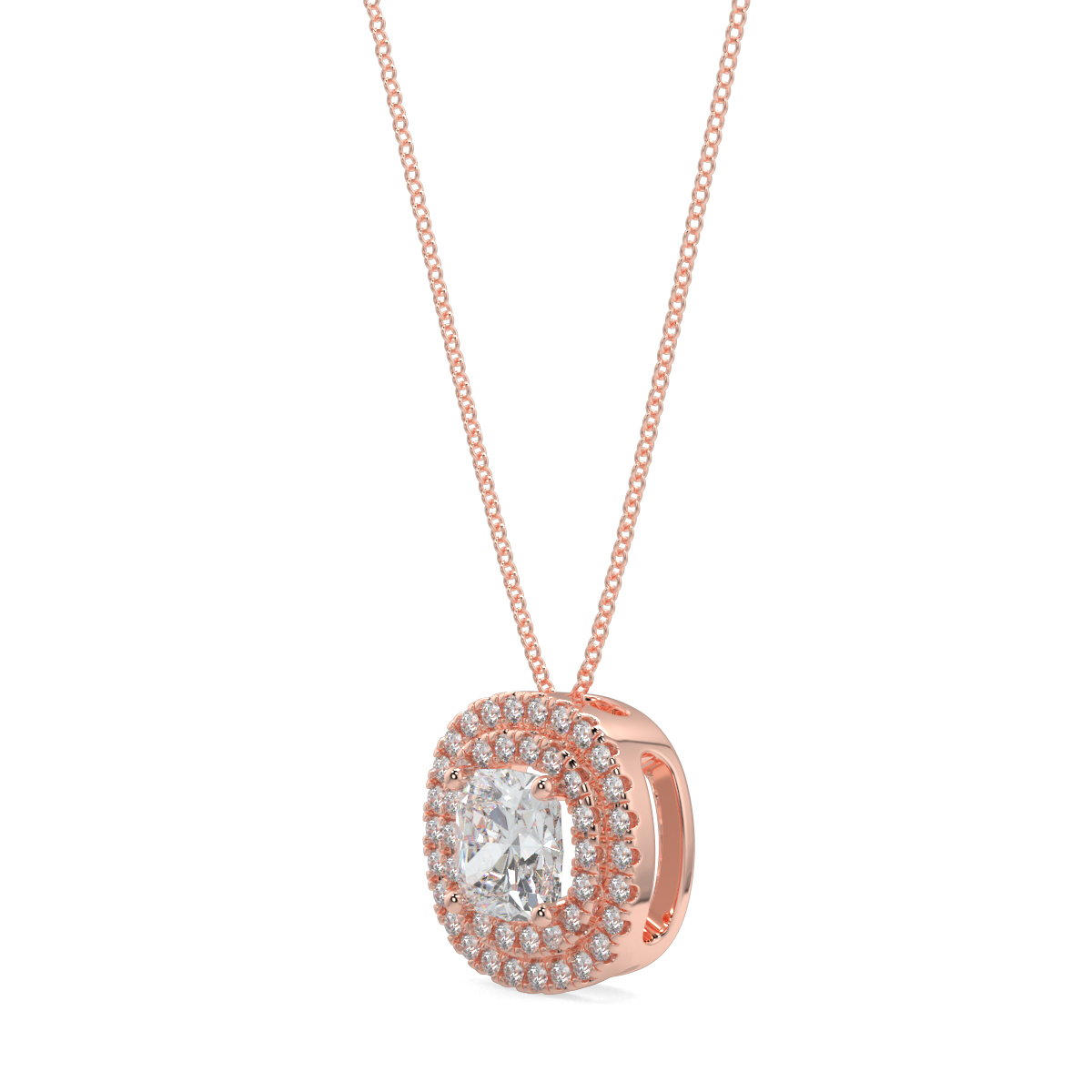 Halo Diamond Pendant