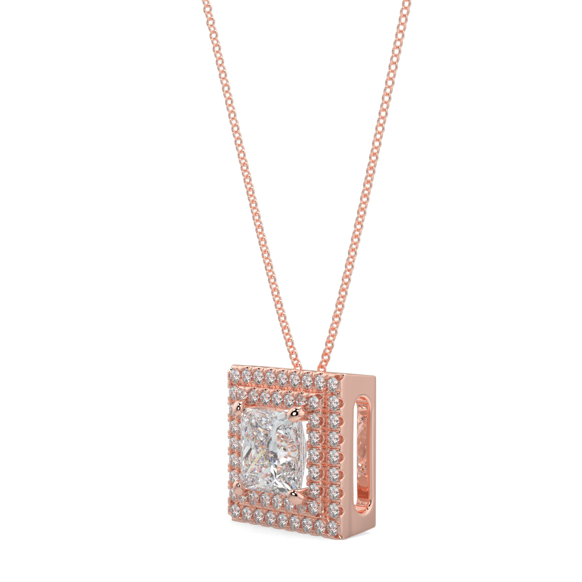 Halo Diamond Pendant