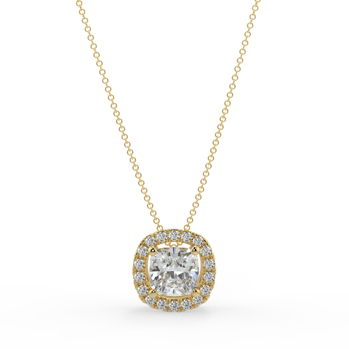 Halo Diamond Pendant