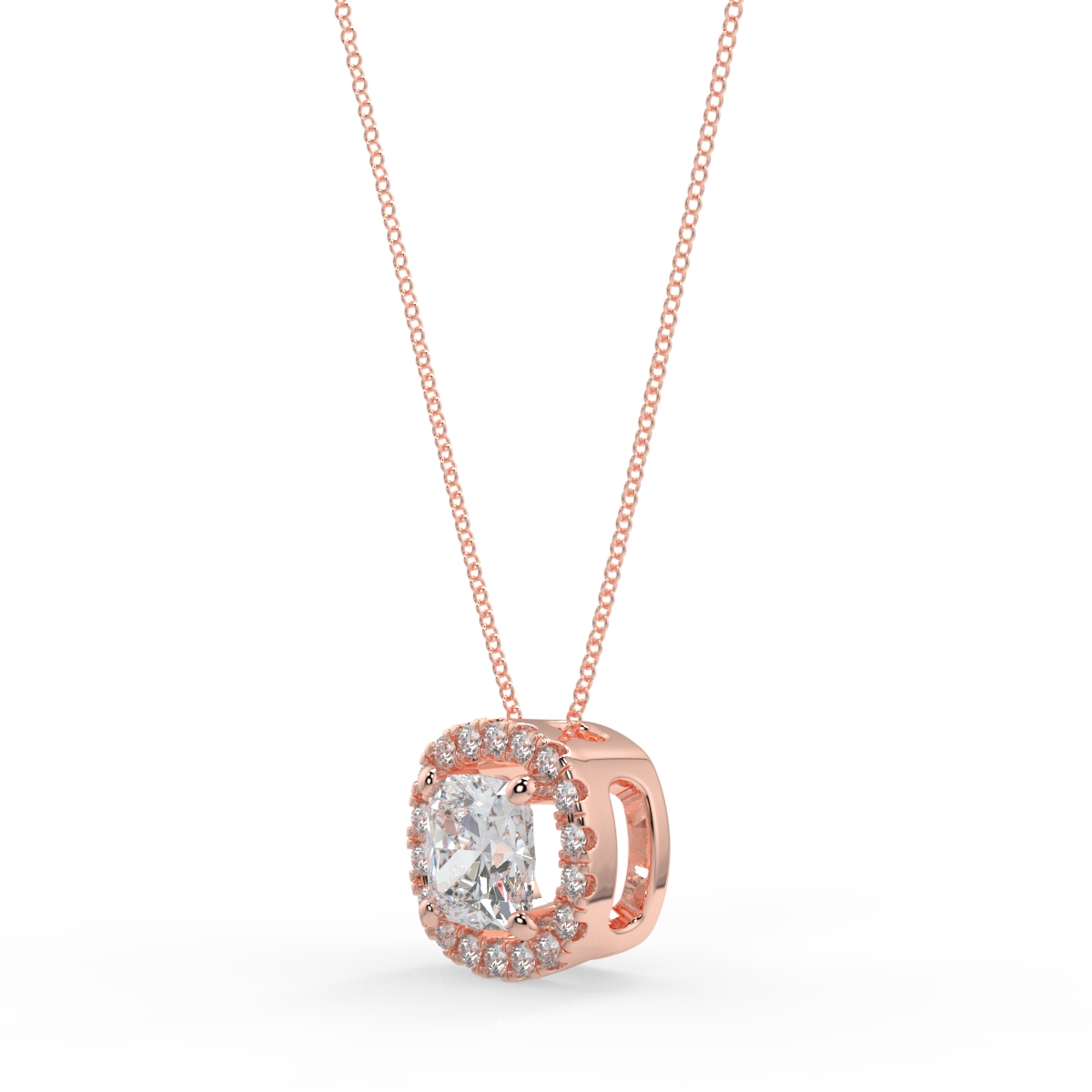 Halo Diamond Pendant