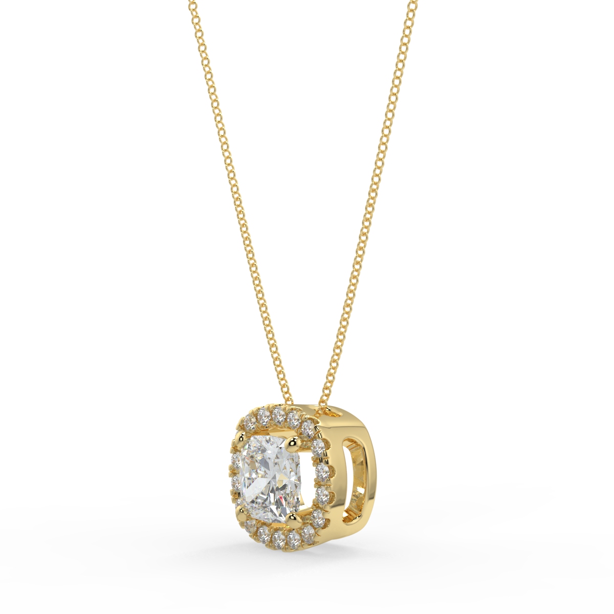 Halo Diamond Pendant