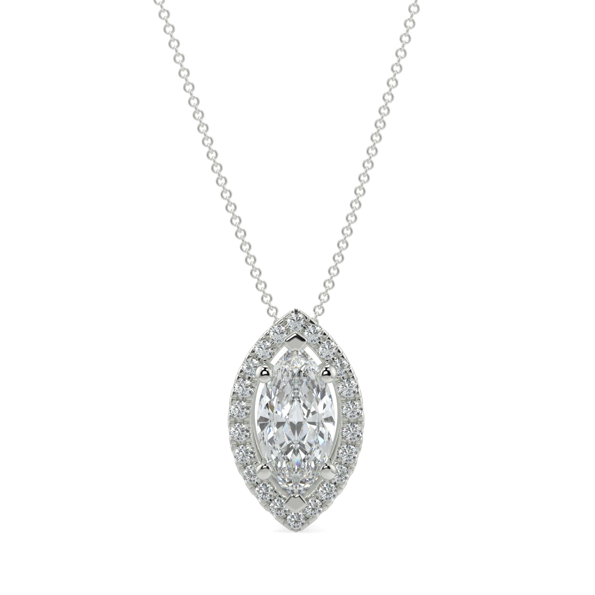 Halo Diamond Pendant