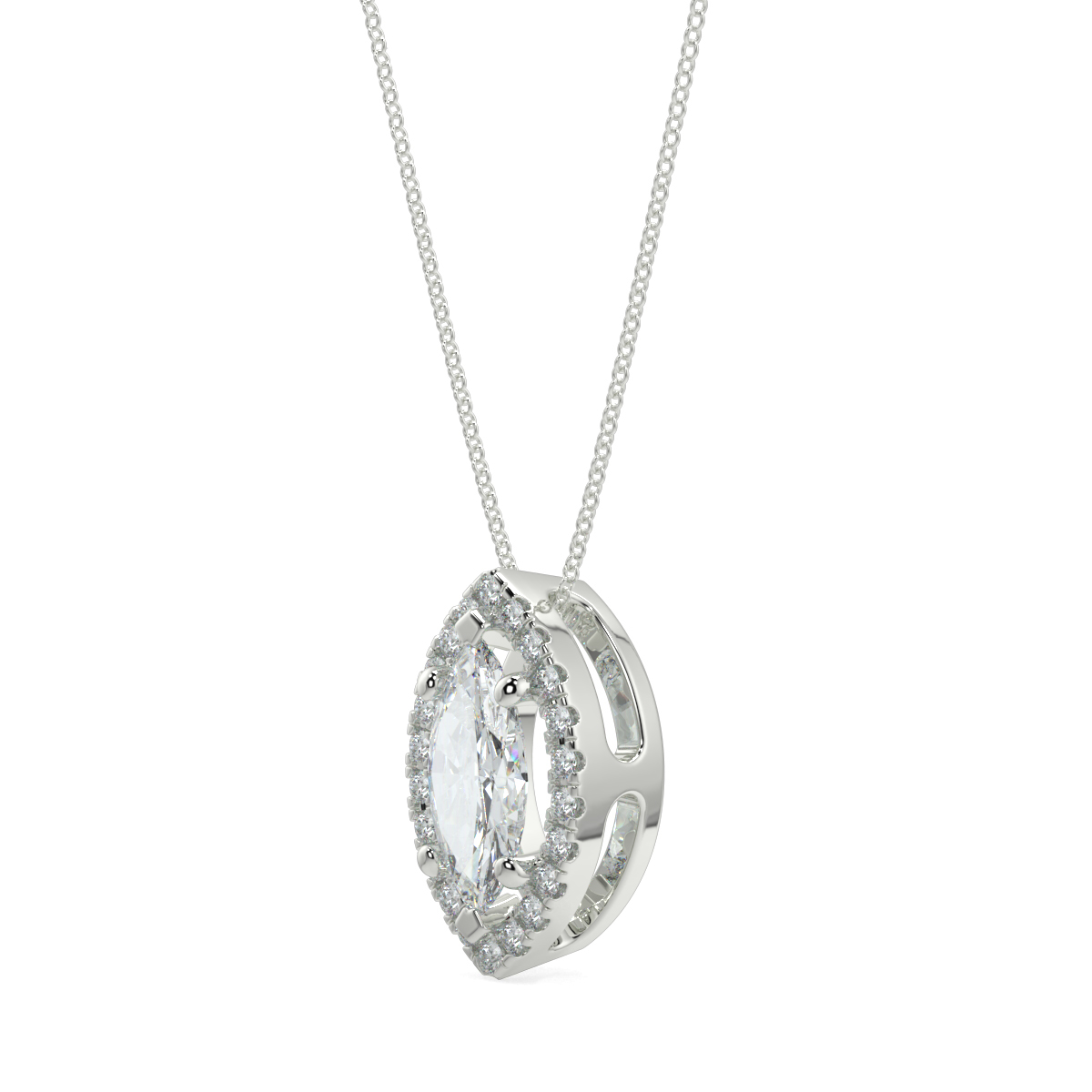Halo Diamond Pendant