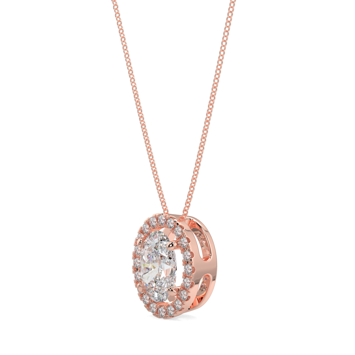 Halo Diamond Pendant
