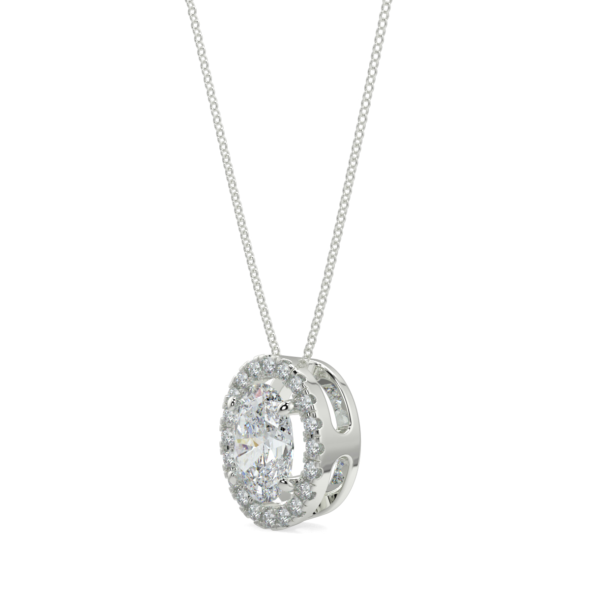 Halo Diamond Pendant
