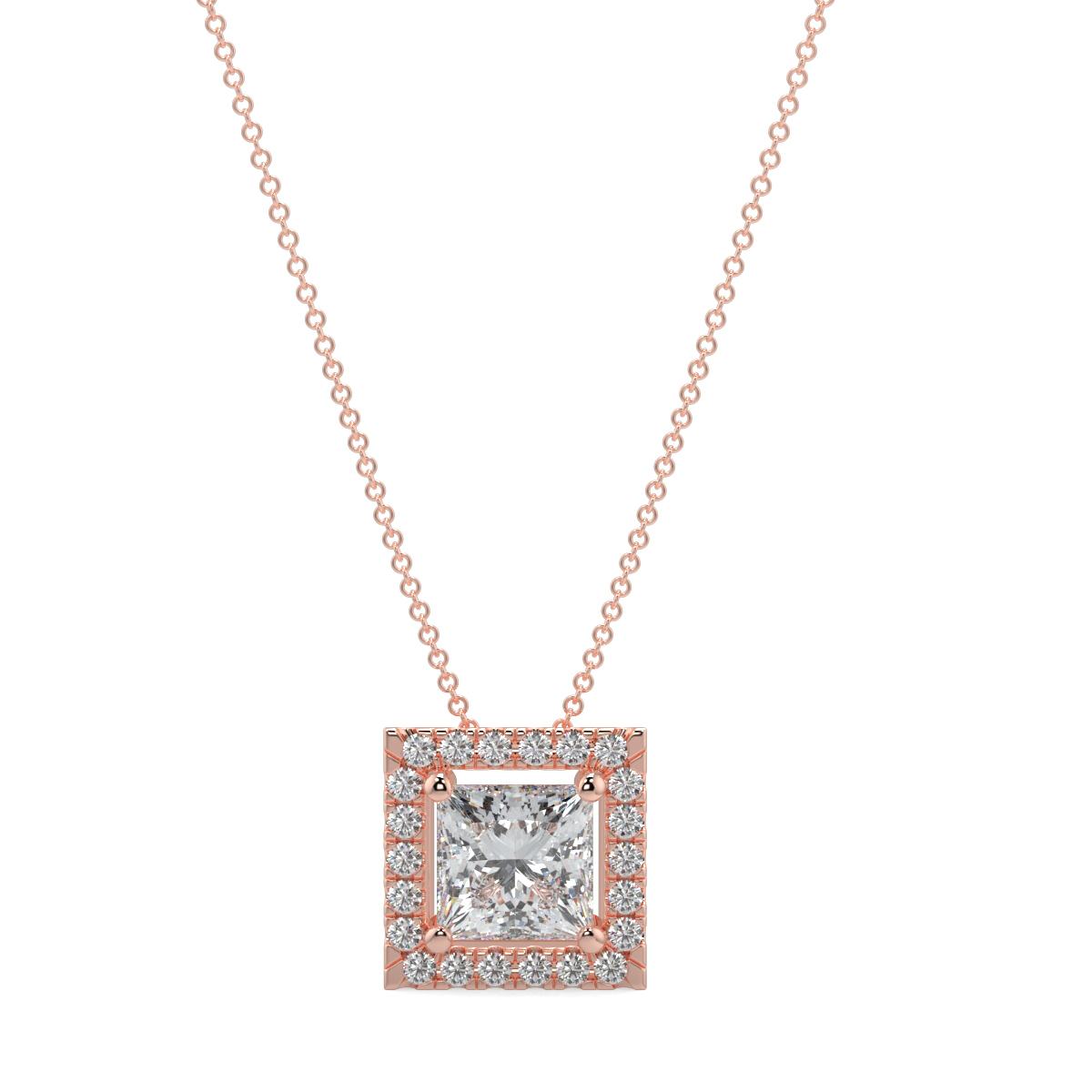 Halo Diamond Pendant