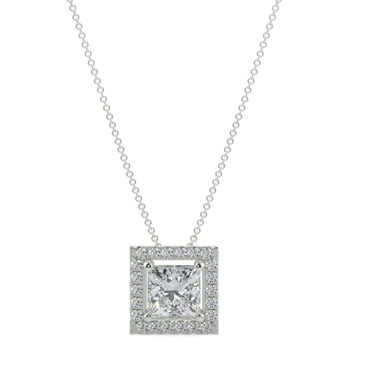 Halo Diamond Pendant