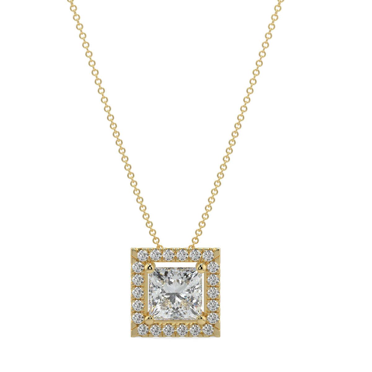 Halo Diamond Pendant