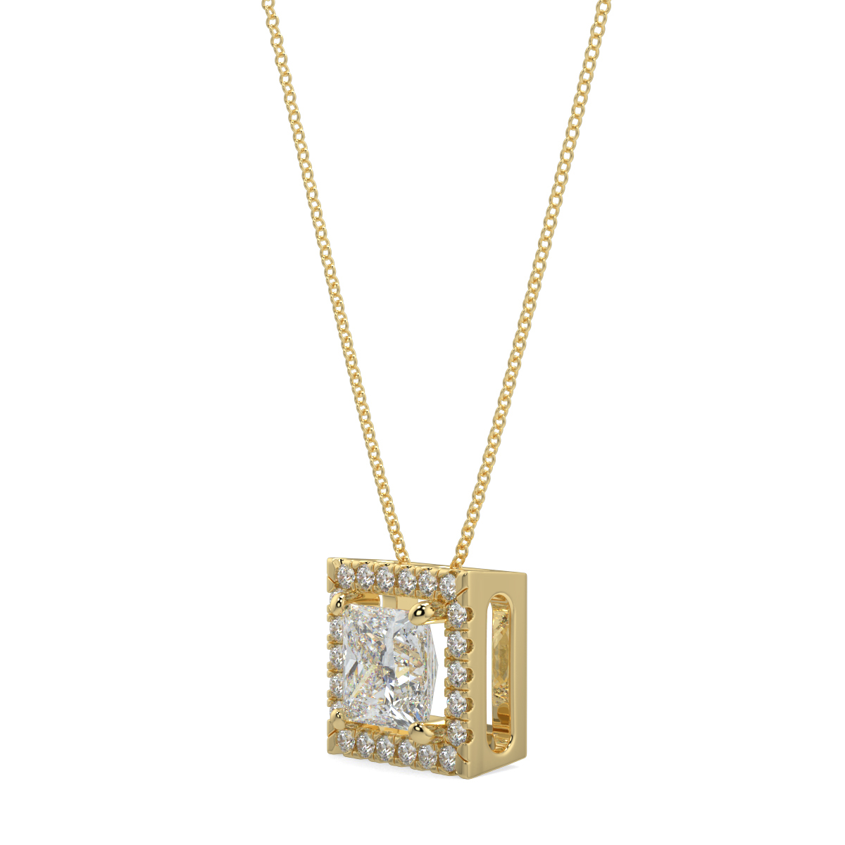 Halo Diamond Pendant